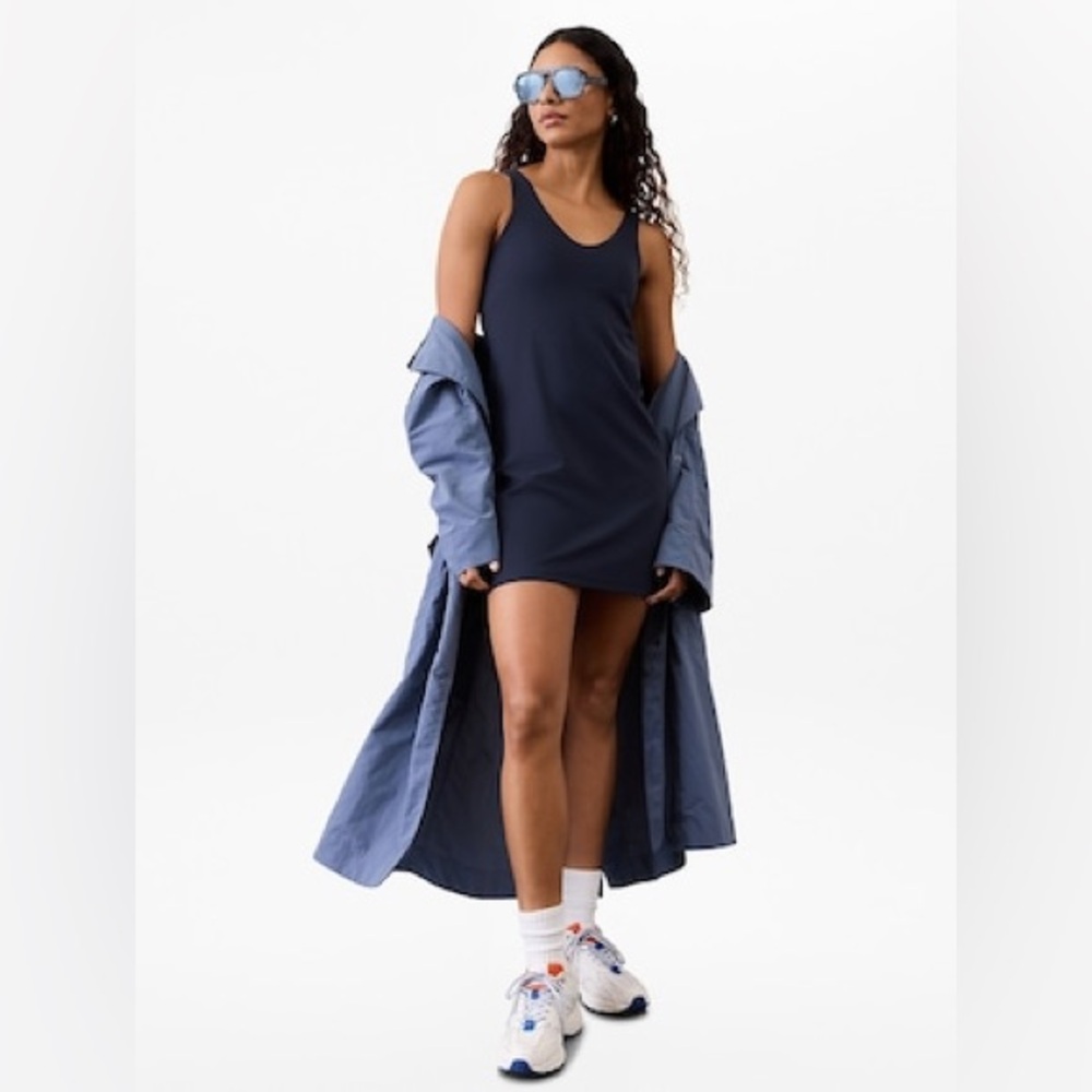 Athleta Navy Tank Transcend Dress - XXS